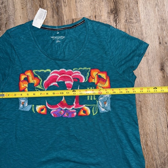 Soft Surroundings • Love Embroidered Tee - Picture 8 of 10